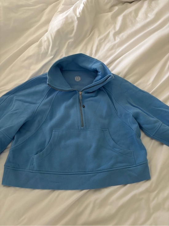 lululemon athletica Sweaters - lululemon athletica Light Blue Half-Zip Crewneck Sweater